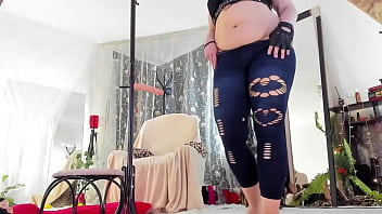 Preview 3 of Entr 2 Cock In Pussy - Curvy Hot MILF in Tight Jeans Leggings Walking Posing Teasing with Hot Legs Hips Booty Feet and Belly