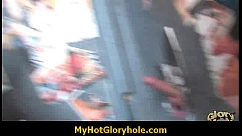 Preview 4 of Lesbean Mom Deep Kissin - Adorable black chick make a guy happy through a gloryhole 27