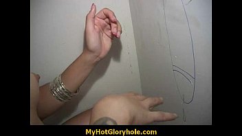 Preview 4 of Korea Mast 2016 - Adorable black chick make a guy happy through a gloryhole