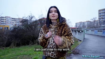 Preview 1 of Amy Anddrsone All - Public Agent French babe Crystal Cherry outdoor blowjob and big dick pov