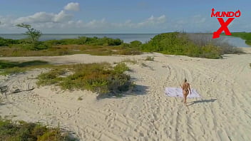 Preview 2 of Shoejob Emma - Ramon monster cock fucks busty blonde on the beach - facial - public