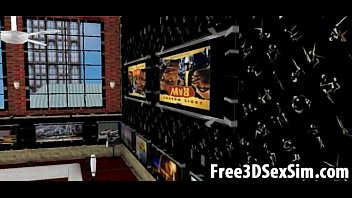 Preview 1 of Spa Mesage Fuck - Sexy 3D cartoon brunette sucking on a hard cock