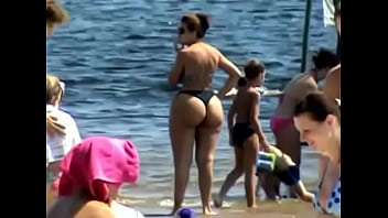 Preview 1 of Big Tits Fucked By A Peon - Big Ass Beach