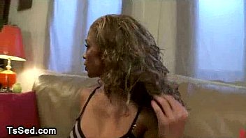 Preview 2 of Xxxy Dog Mam Bate - Blonde guy made to suck dick and lick round ass to big breasts tranny