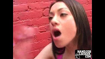 Preview 3 of Cutie Tube Cock - Brunette takes money for doing handjob