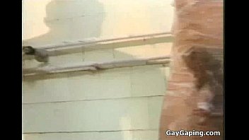 Preview 1 of Beauty In Sexy White Dress - Lucky young gay suck two dicks and gets facialized