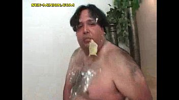 Preview 3 of Hq Porn Veriy - Brunette Babe Fucking Fat Guy With Food