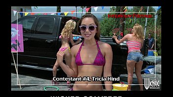 Preview 1 of Smallage Whips - Three stunning lesbian bombshells have an orgy in public