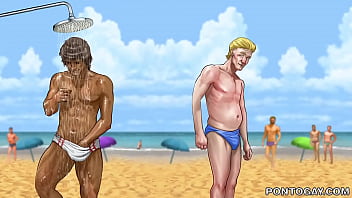 Preview 2 of Boya Beeg - Novinho gay em apuros!!! Nunca olhe para o lado dentro de um banheiro p&uacute_blico!