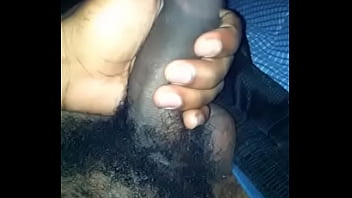 Preview 4 of Big Black Unsupported Cock - Jackin off my little dick