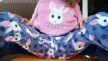 Preview 2 of Riad Rape - stepdad hard teasing wet pussy and small tits stepdaughter in pajama