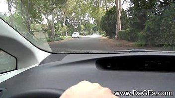 Preview 1 of Befle Xxx - Busty black tattoed girlfriend fingered on the back seat