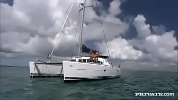 Preview 4 of Orang Kurus Sex - Boroka Is in the Tropics and She&#039_s on a Boat with a Couple of Guys