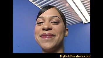 Preview 1 of She Fits Her Fist - Glory gloryhole Black women sucking her first white dick 4