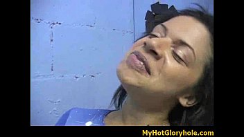 Preview 3 of Lunar Sex And Porn - Black girl sucking their first white cock in Gloryhole
