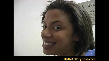 Preview 1 of Lunar Sex And Porn - Black girl sucking their first white cock in Gloryhole