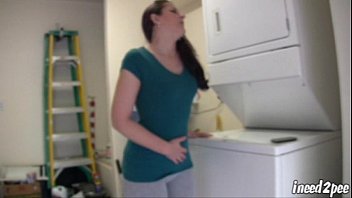 Preview 3 of Fake Agent Pickup Busty - Caroline Pierce wetting spandex pants