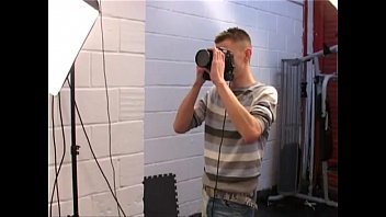 Preview 1 of Czech Street E99 - Twinks have bareback threesome at photo shoot