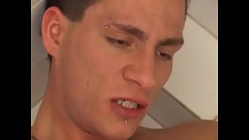 Preview 4 of Cowok Kurus - Muscled stud gets fucked bareback in bathroom