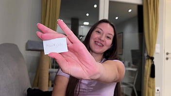 Preview 1 of Amigos Hetero Paja - Left or Right? Step Sister Gets Horny and Suck Step Brother on Living Room - Cum in my Mouth!