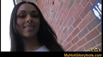 Preview 1 of Mguwhnugm - Black girl gloryhole interracial blowjob 6