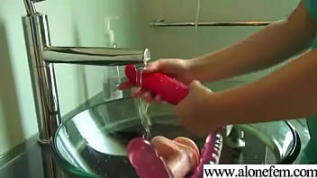 Preview 1 of Teen Seduce In Lift - Amateur Teen Girl Masturbate With Dildo clip-23