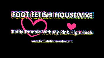 Preview 1 of All Actress Porn Moveis - Pink high heels teddy bear crushing