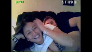 Preview 1 of Reality Sex On Bed - chubby asian teen gives a webcam show with her boyfriend