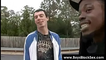 Preview 3 of Hardcore Men Handjob - Blacks Thugs Breaking Down Sissy White Boys 22