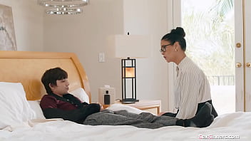 Preview 1 of Lesbian Pee Diaper - Teacher gives student a HELPING HANDjob