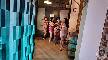 Preview 1 of Pamela Rooz - 4K GIRLS DANCING TWERK IN FISHNET ASS SPREADING MASTURBATING