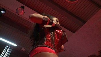 Preview 1 of Ieat - busty ebony on public stage