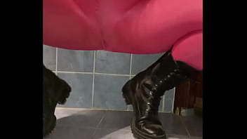 Preview 1 of Machine Fuckibg - Pissing through pink pants just gets me off