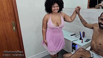 Preview 1 of Ollywod Xxx - Primeira vez no porno da deliciosa Barbie Marrley gozando muito com pica na buceta e engolindo leite