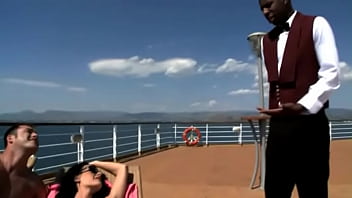 Preview 4 of Beeg Inben Sex - Aliz Is on Board a Cruise Ship and Wants to Screw the Black Waiter