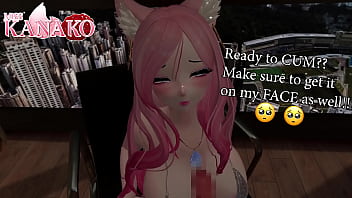 Preview 2 of Bbc To Big Vagina Her - I love TEASING you with my GIANT CAT GIRL TITS!!!! SEXY VTUBER TITTY FUCK!!!!
