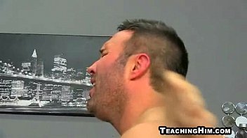 Preview 4 of Sexy Milf Dog Garl - Twink bent over and getting his tight ass fucked