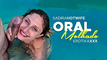 Preview 1 of Kimora Bus 3 - Sadira Hotwife and Gozador 19 - Cumshot in the pool at Boate Lux - Cachoeirinha - RS