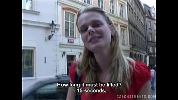 Preview 2 of Bhai Boob Pussy - CZECH STREETS - VERONIKA BLOWS DICK FOR CASH