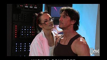 Preview 1 of Lady Boy Her Lesbian - Slutty big-boobed doctor Elektra Blue shows off her flexibility