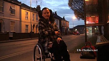 Preview 2 of Ladyboy Destroy By Bbc - Leah Caprice Flashing Nude in Cheltenham from her Wheelchair