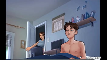 Preview 1 of Sleep Tight Sex - Summertime Saga Sex Scene Ridding my StepBro Face on live