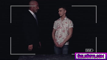 Preview 1 of Kattie Gold Wrestling - Master Banner pulled out a long,  curved glass dildo and Jack took another sharp air. The sex toy was shiny like diamonds and had two cockhead-shaped bulbs