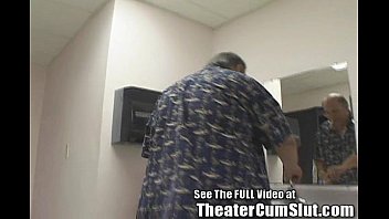 Preview 1 of Malice Move - Kassy Sucks Cock in Bookstore Men&#039_s Room For Cumshots