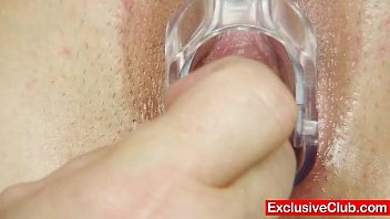 Preview 3 of Man Screwing Wife Under Sofa - Cute teen Mazzy pussy spreader gyno exam