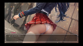 Preview 2 of Anal Asian Latina - Bluring the walls [ ROMANCE Hentai Game ] Ep.5 couple FRENCH KISSING after confessing naughty fantasies !