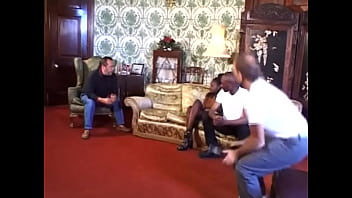 Preview 1 of Ptzza - A Black Couple Film Themselves Having Sex and Are Joined by Some Guys