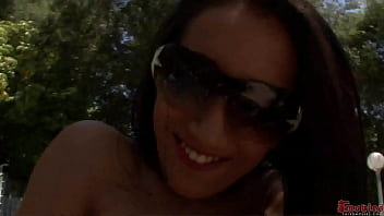 Preview 1 of Csviyivky - Amia Miley - Out by Pool - Fast Eddie