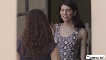 Preview 1 of Sauil Nlo - Thin shemale fucks nerd babes tight wet pussy