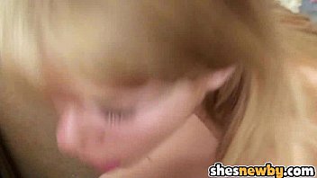 Preview 4 of Me Follo A Mi Cuada En Tanga - Shesnewby Blonde Firstimer Doing Cock